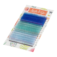 Цветные ресницы Lash&Go (микс) «Blueberry» 15 линий