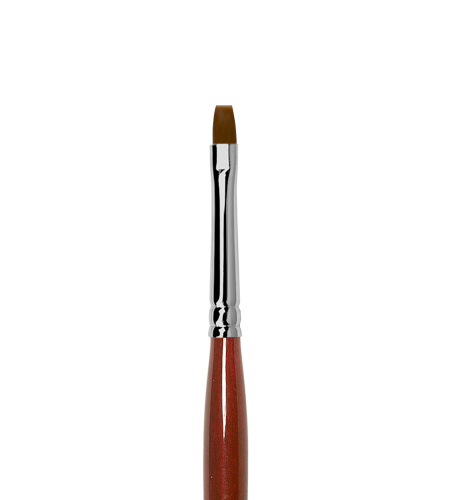 Кисть Roubloff коричневая плоская 2, ручка фигурная бордовая GN23R