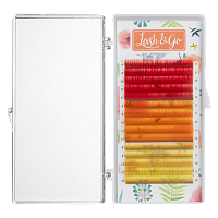 Цветные ресницы Lash&Go (микс) «Grapefruit» 15 линий